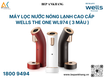Máy lọc nước nóng lạnh cao cấp Wells The One WL974 (Trắng/Đen/Đỏ)
